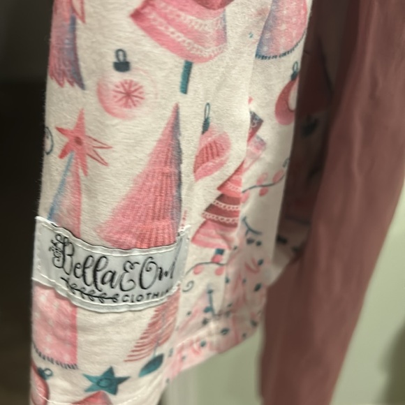 Bella & Omi Girls size 8 Pink Christmas Tree print Tunic & leggings -so adorable - Picture 7 of 8
